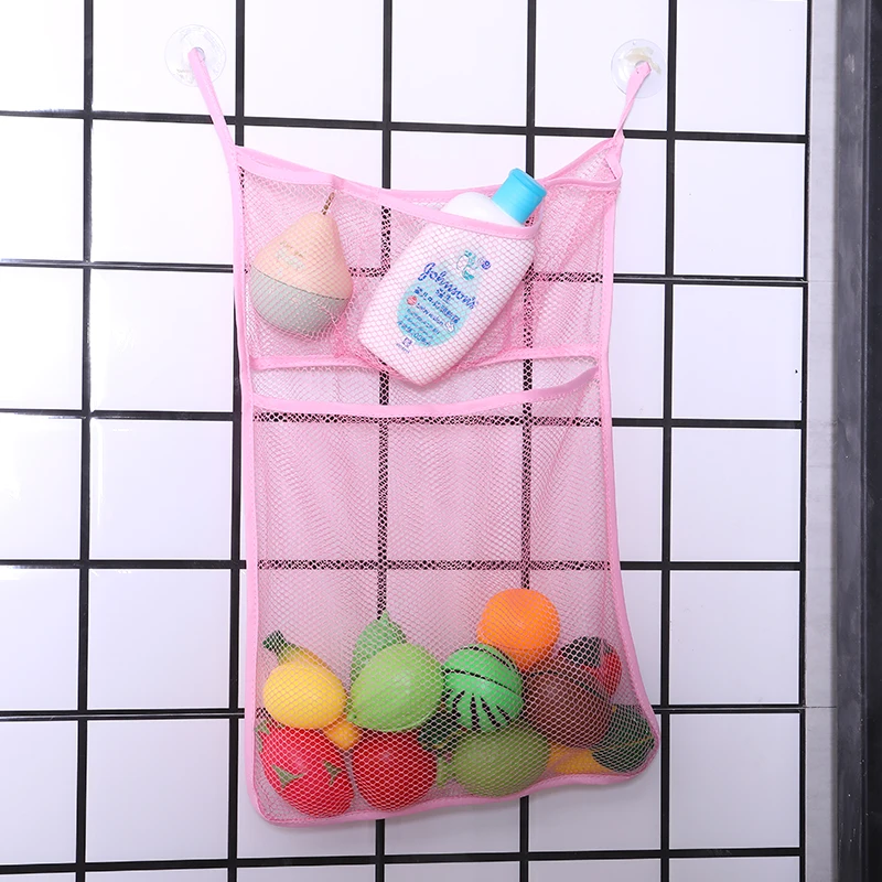 Baby Toy Mesh Bag Bath Bathtub Doll Organizer Suction Bathroom Bath Toy Stuff Net Baby Kids Bath Bathtub Toy Bath Game Bag Kids