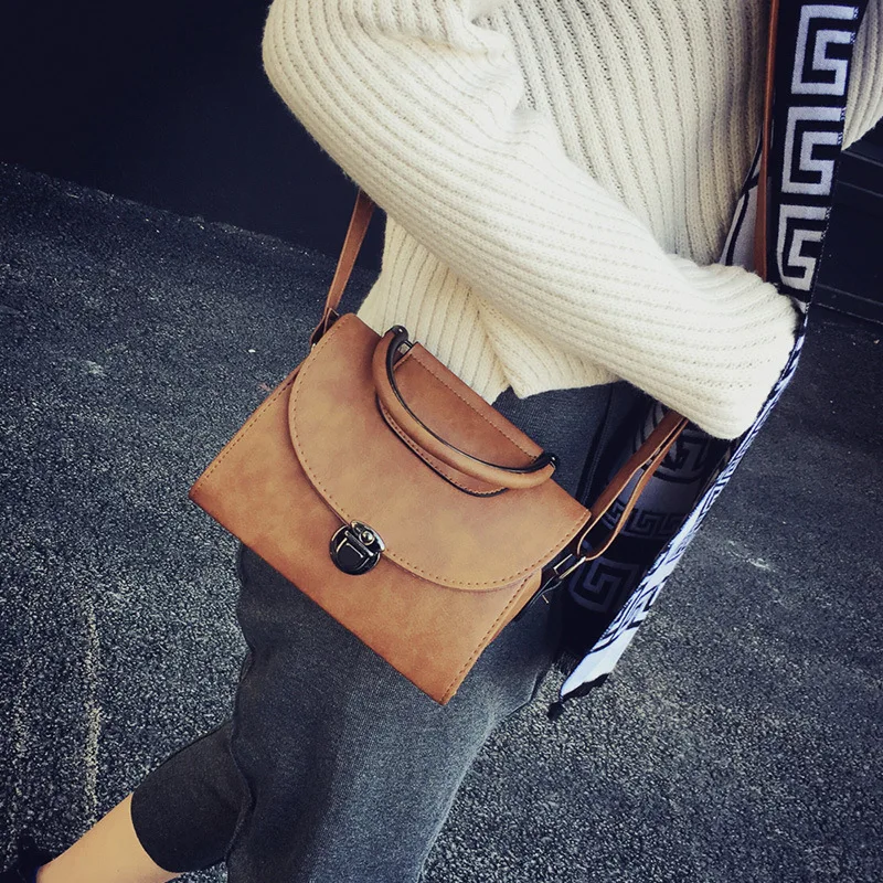 

New Bag 2018 new women's bag autumn and winter bags for women retro handbag shoulder handbags Messenger bag black pink gray