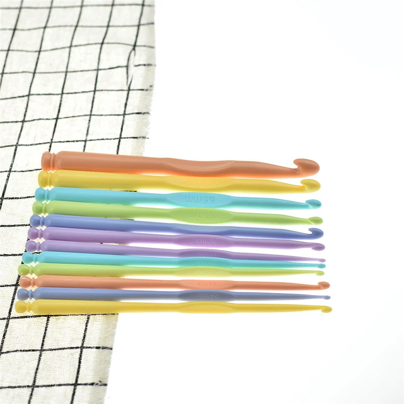 Looen 2,0 мм-10,0 мм набор крючков для вязания крючком 12 шт. мягкие ручки спицы Искусство ремесло для кукол вязальные крючки швейные инструменты