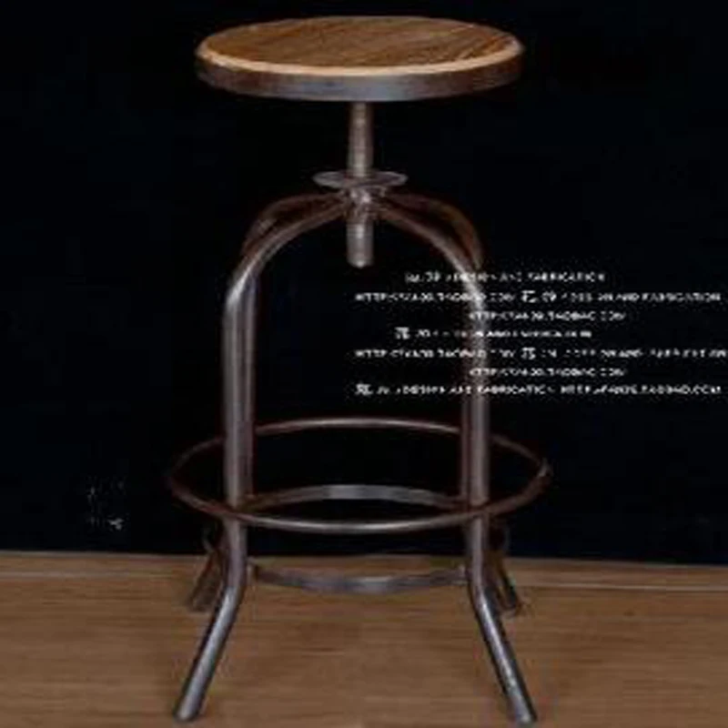 Vintage Metal Bar Chair Wood Stool Cadeira Anti Rust Vintage Metal Bar Chair Wood Stool Cadeira Anti Rust Treatment Furniture Sillas Chairs Loft Style In Stools From