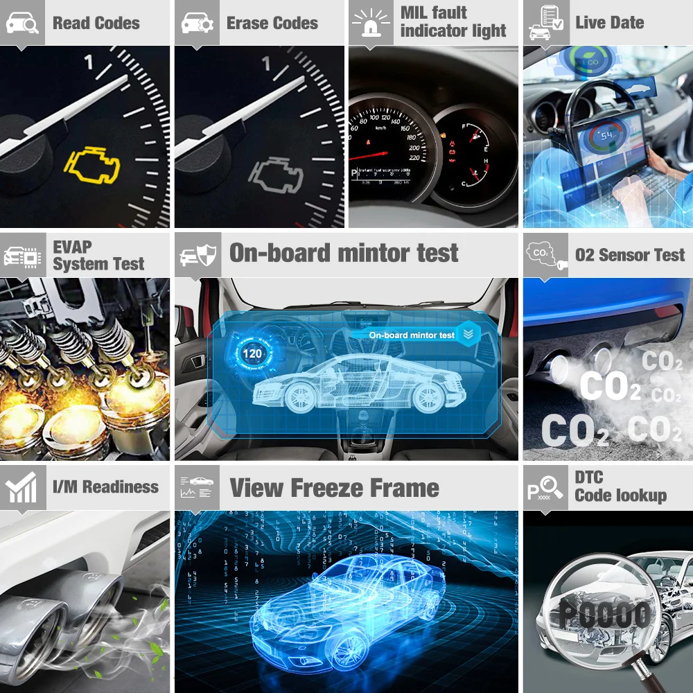 LAUNCH X431 CRP123 OBD2 EOBD Автомобильный сканер подушка безопасности SRS Трансмиссия