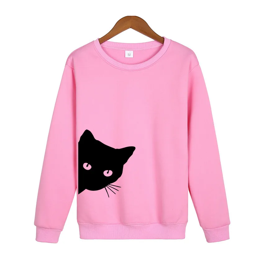 2018 демисезонный MenWomen новая Толстовка Мода Пара Одежда комфорт пуловер кошка мама печати топ с капюшоном большой