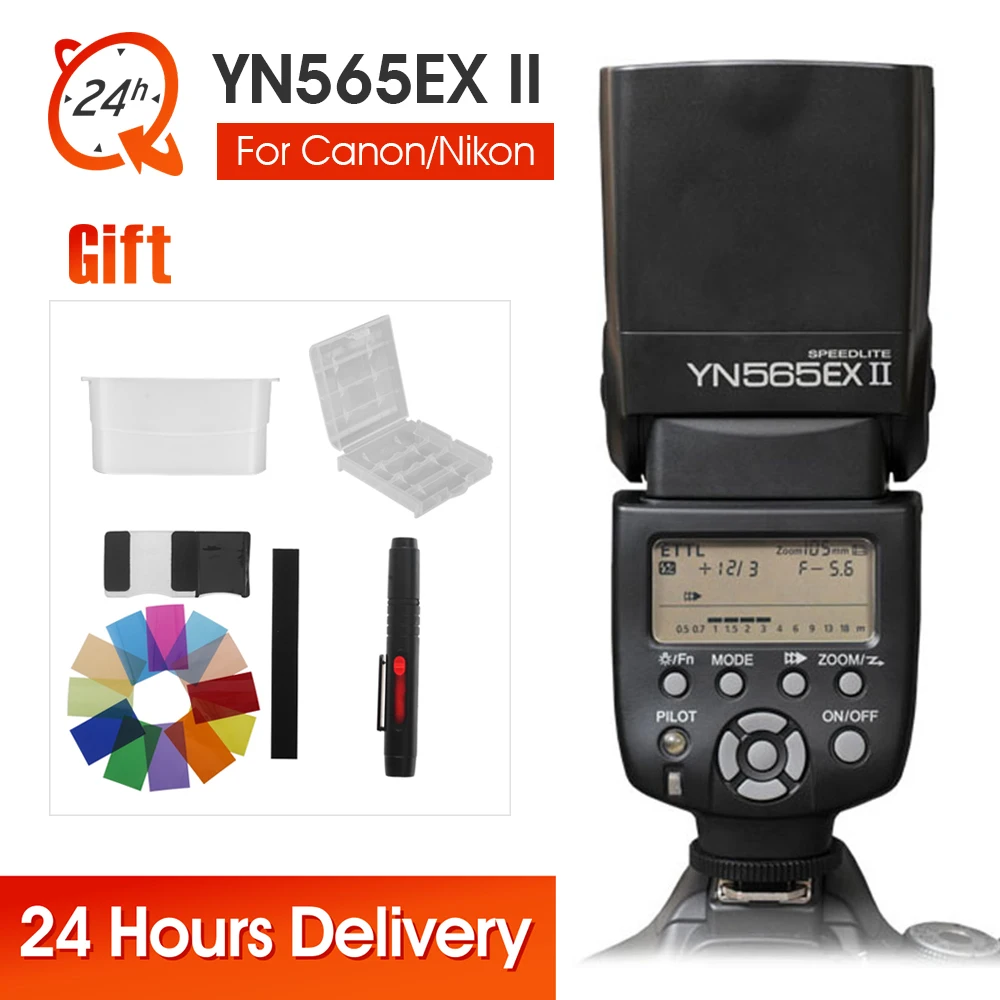 Yongnuo Wireless TTL Flash Speedlight YN 565EX II For Canon 6D 60d 650d YN565EX For Nikon D7100