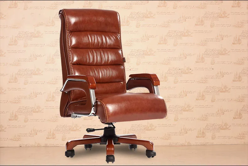 Высокое качество эргономичное кожаное деревянное офисное кресло для руководителя умное Электрическое Массажное кресло для родителей/Бизнес подарок bureaustoel