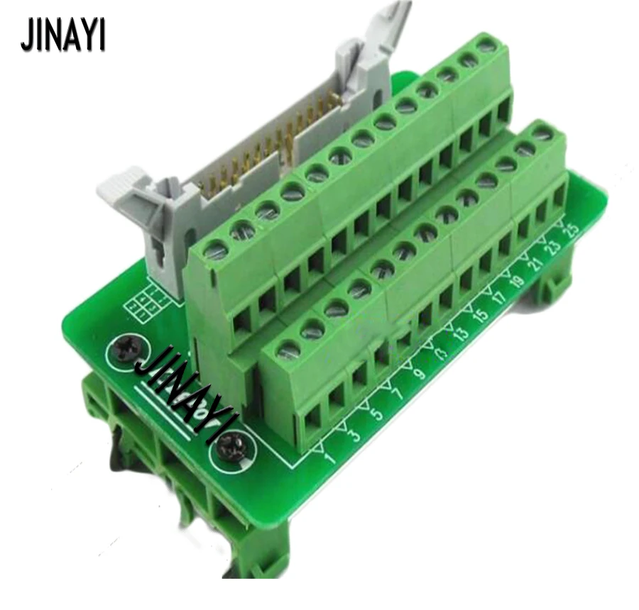 IDC 26 Pin IDC26P Male Terminal Block Breakout PLC Relay Terminals DIN ...