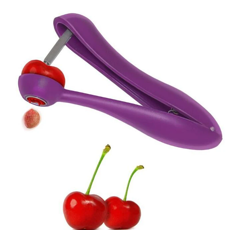 

Original Single Cherry Clip Salad Tools Cherry corer Nuclear Device Fruit Vegetable Tool Creative Kitchen Tools 11