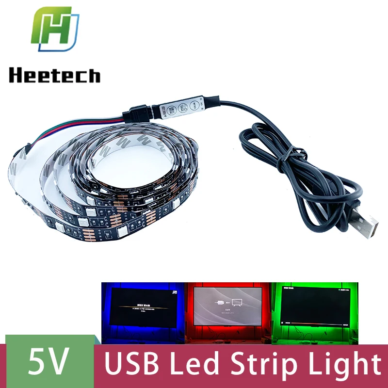 5V USB Светодиодные ленты светильник Тира светодиодных лент RGB/белый/теплый белый HD