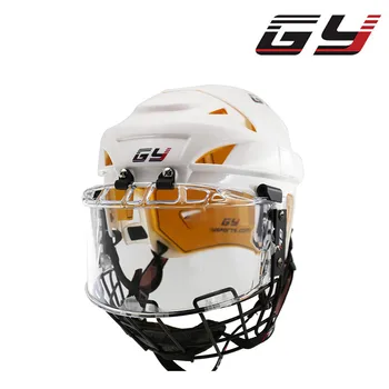 

GY Hockey Helmet with Cage Combos Transparent Hockey Visor and A3 Steel Mask