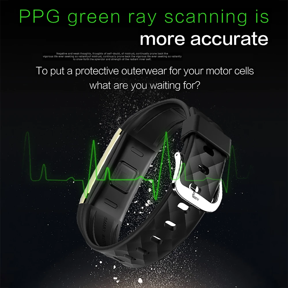 Ssmarwear S2 Smart Wristband Heart Rate Monitor band IP67 Sport Fitness Bracelet Tracker Bluetooth For Android IOS PK miband 2