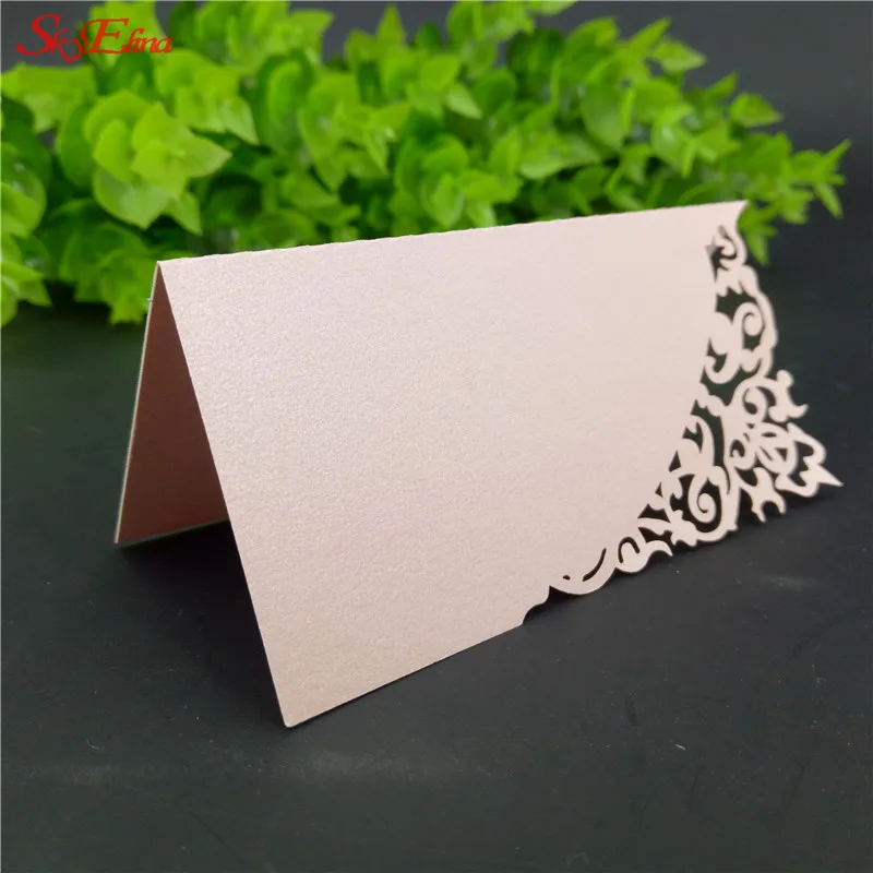 100Pcslot Laser Cut Wedding Party Table Name Place Cards Wedding Reception, Wedding cards, Dinner Banquet Table Seating Cards 5Z (24)