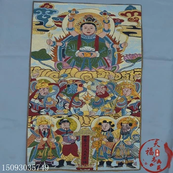 

christmas Don Kazakh brocade silk silk Buddha silk embroidery Nepalese Taoist Buddha statue halloween