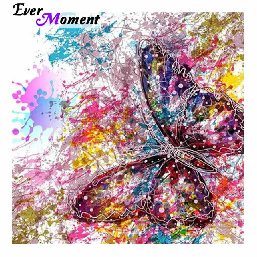 

Ever Moment Diamond Painting 5D DIY Colorful Butterfly Full Square Drill Picture Mosaic Diamond Embroidery Decor S2F1665