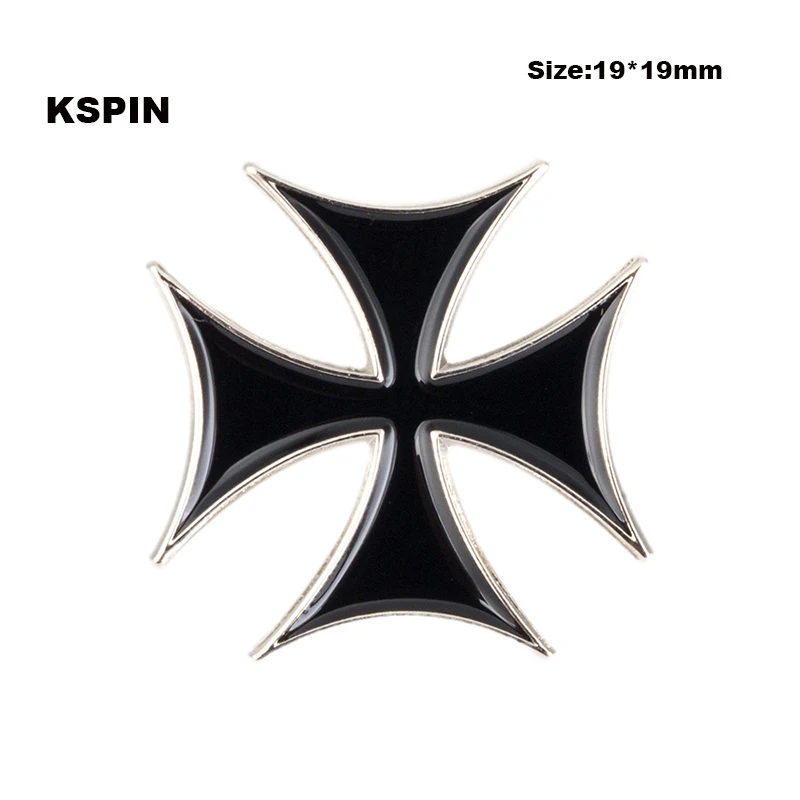 Серебряный крест металлические значки на булавка брошь бижутерия Rozetten Papier XY0109-1