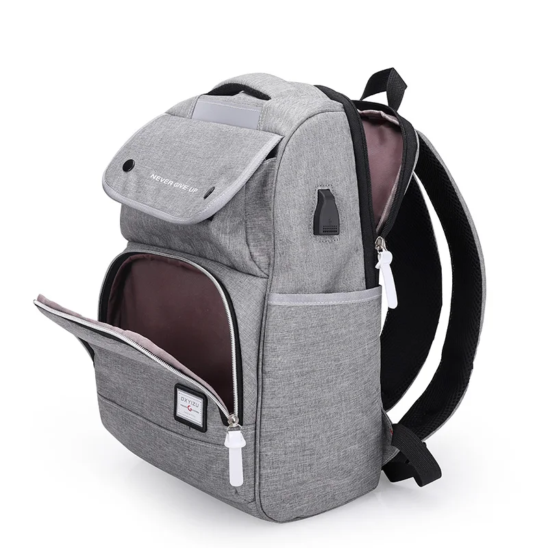 New USB Charging Backpack Unisex School Backpack for Teenagers Casual