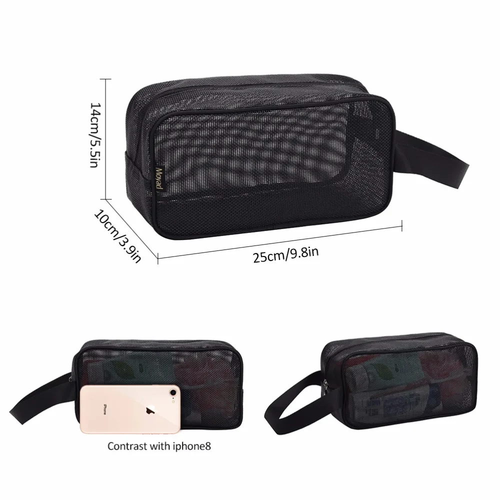 Aosbos 2019 شبكة التجميل حقيبة سستة حقيبة مستحضرات تجميل ماجيك حقيبة سفر للرجال المرأة سريعة الجافة أدوات الزينة تخزين البلاستيك غسل حقيبة
