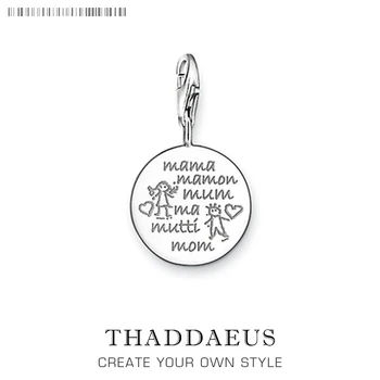 

Love Mom Gift Great Mama Boy Girl Pendant Charm 925 Sterling Silver Jewelry Mother Day Gift For Mother MUM Letters