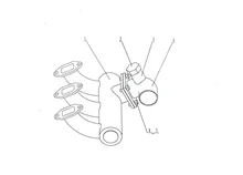 Yangdong Y380T engine parts,the plug (intake tie-in) for air intake manifold, see the position of the page