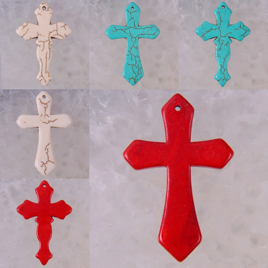 Howlite Крест Кулон Ювелирные изделия для женщин подарок свободные бусины S001 S006|jewelry