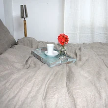 Вымытое чистое белье пододеяльник полный Детский натуральный французский кровать льняное белье постельные принадлежности Твин 6" x 86" пододеяльник Рождество