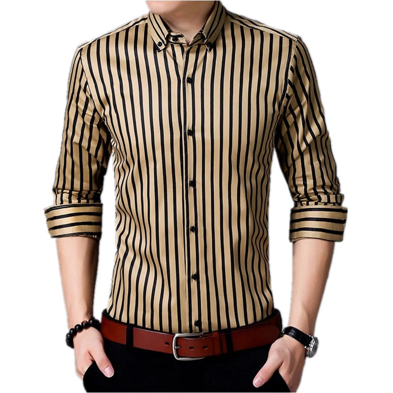 High Quality Mens Long Sleeve Tuxedo Shirt Cotton Blend Casual Silm