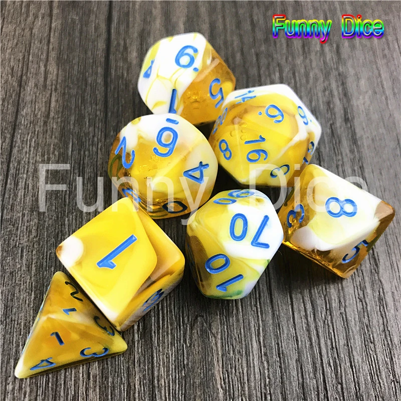 

7pcs Polyhedral Nebula d4 d6 d8 d10 d12 d20 game dice set for DUNGEONS& DRAGONS Games