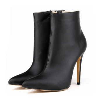 

Pointed Boots Nice Spring Autumn Women Boots Fine With Heel Ankle Boots Paint Leather Boots Fashion Candy Colors W858