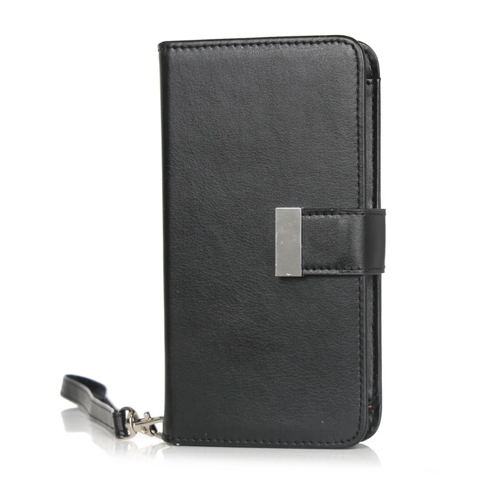 Universal Leather Flip Phone Pouch for iPhone X 7 8 6 6S Plus 5 5S SE