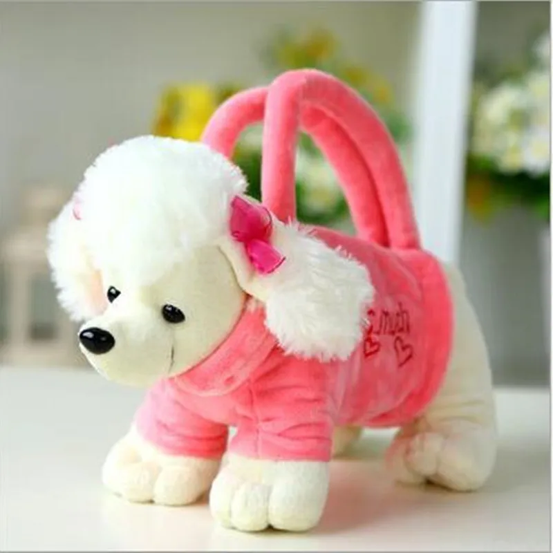 

New Children Animal Top-Handle Bags Cute SharPei Poodle Shape Small Bags for Kids Zipper Cartoon Toys Bags Two Straps Baby Bags