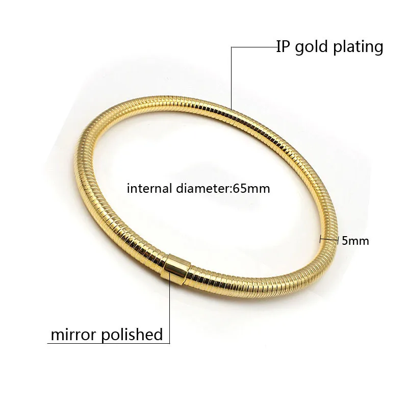 Модный браслет и браслеты ювелирные изделия золотой цвет простой стиль Металл для женщин/мужчин 5 мм широкий трендовые браслеты ювелирные изделия
