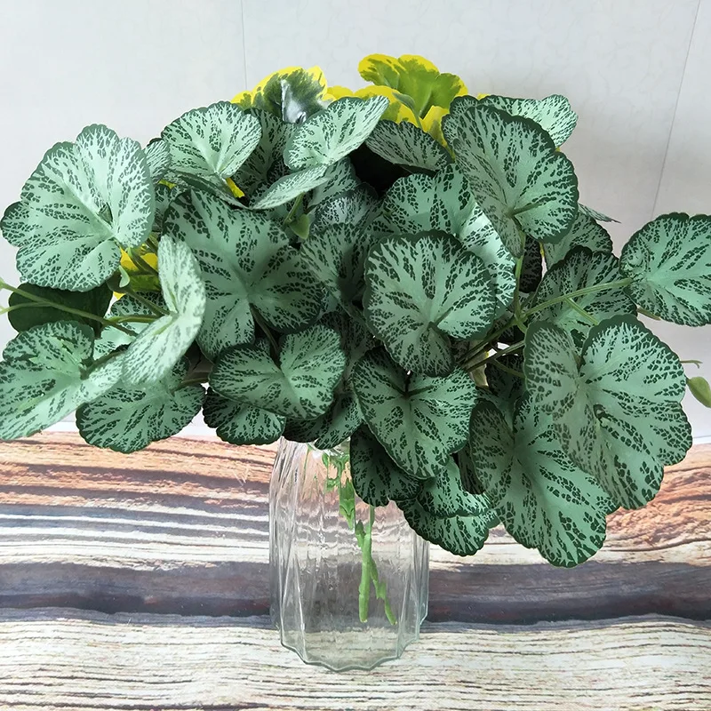 Flone Artificial Latex Small Flower Bouquet Fake Flowers 35cm Artificial Sea Otter Leaf Home Living Room Flower Art Decoration (4)