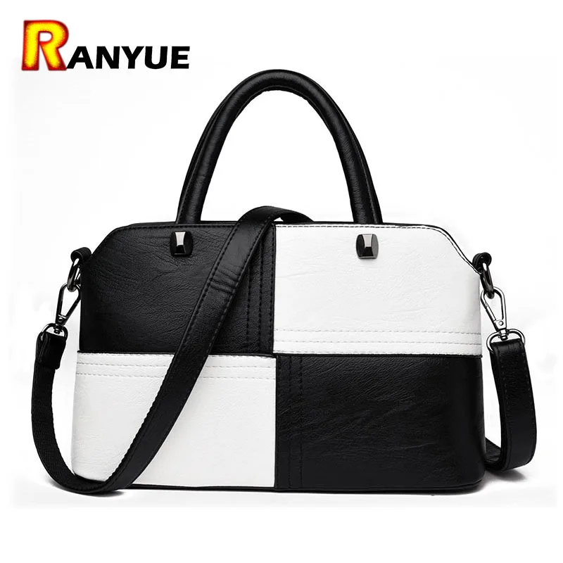 Soft Patchwork PU Leather Bags Women Handbags 2017 Luxury Designer Crossbody Bag High Quality Totes Women