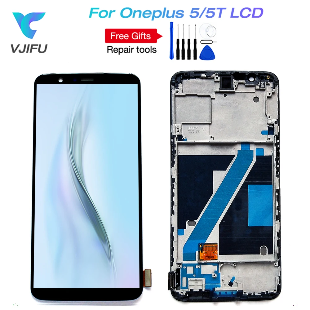 

100% Tested For Oneplus 5T LCD Display A5010 touch screen 2160*1080 Digitizer Assembly 6.01 inch For One plus 5 LCD screen 5.5