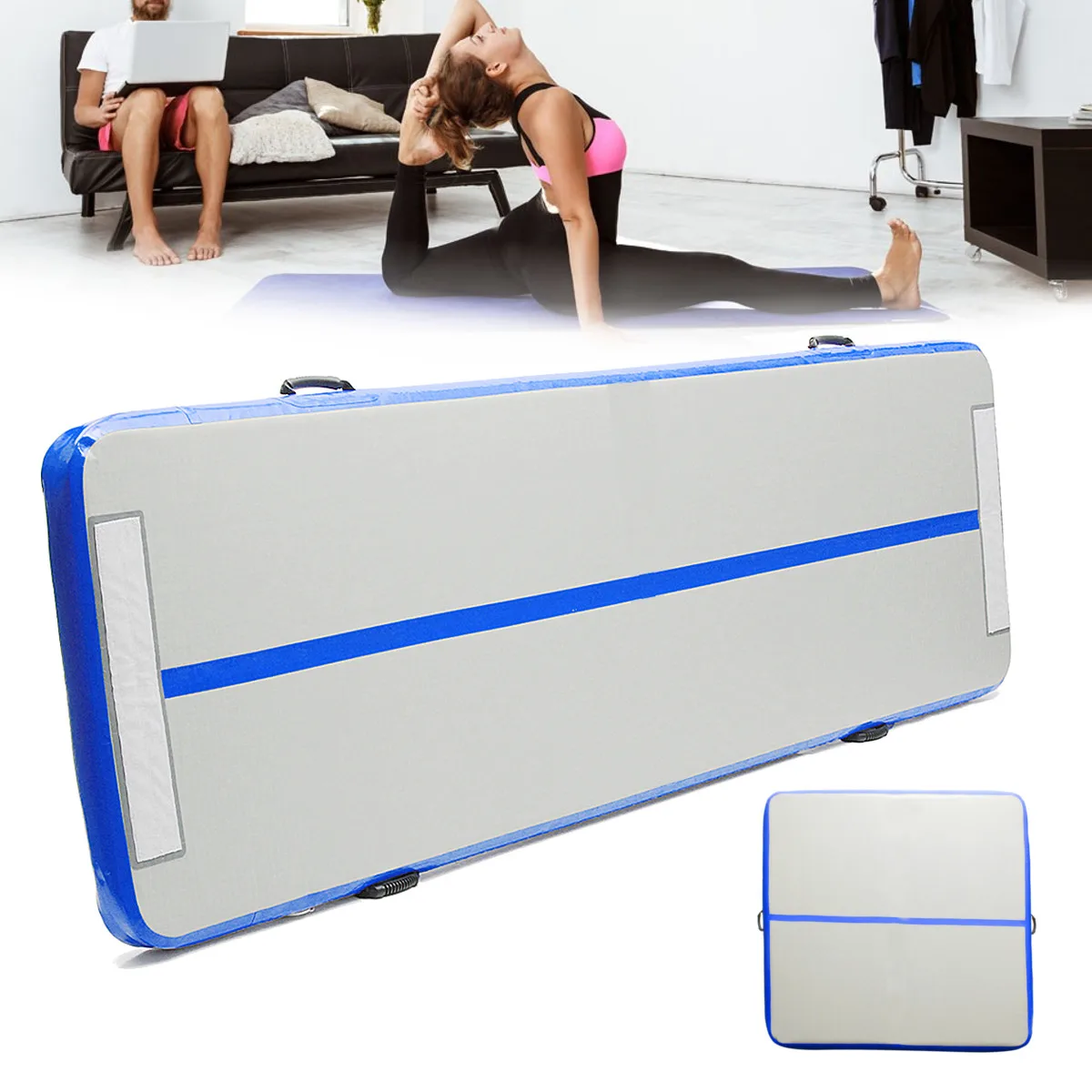 

Air track 200x200x20cm Inflatable Gymnastics Mat Airtrack Yoga Mattress Floor Tumbling Pad Gym Exercise