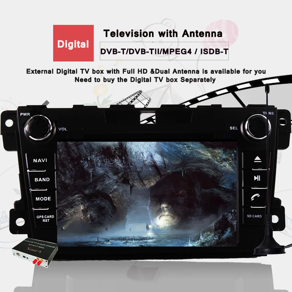 Clearance 4G+64G Octa Core Android 9.0 2 Double din Car DVD Player GPS Navigation for Mazda CX-7 2007-2017 Car Video Player Multimedia PC 3