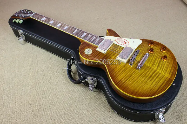 Hot Sale LP guitar 1959 R9 standard lp electric guitar with hardcase, high quality custom shop guitar free shipping