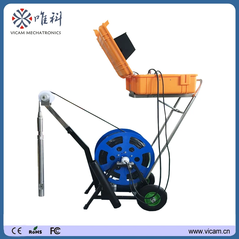 

200m to 500m cable Binocular borehole water well video inspection camera chimney pipe camera system V10-BCS