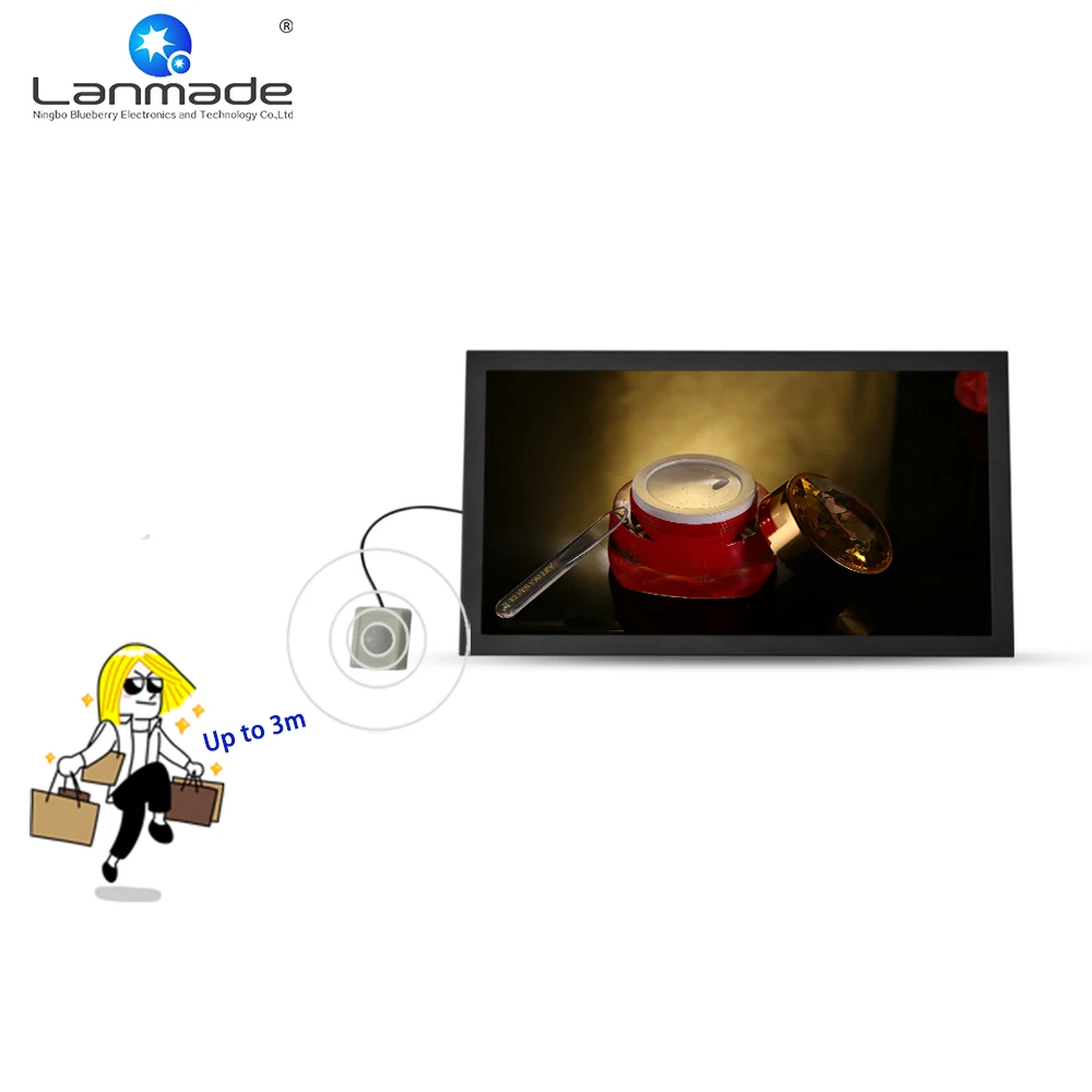 Низкая стоимость авто петля играть Супер 15.6in lcd hd дисплей датчик движения видео