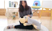 middle cute plush gray dog toy soft lying dog pillow doll gift about 60cm 2610