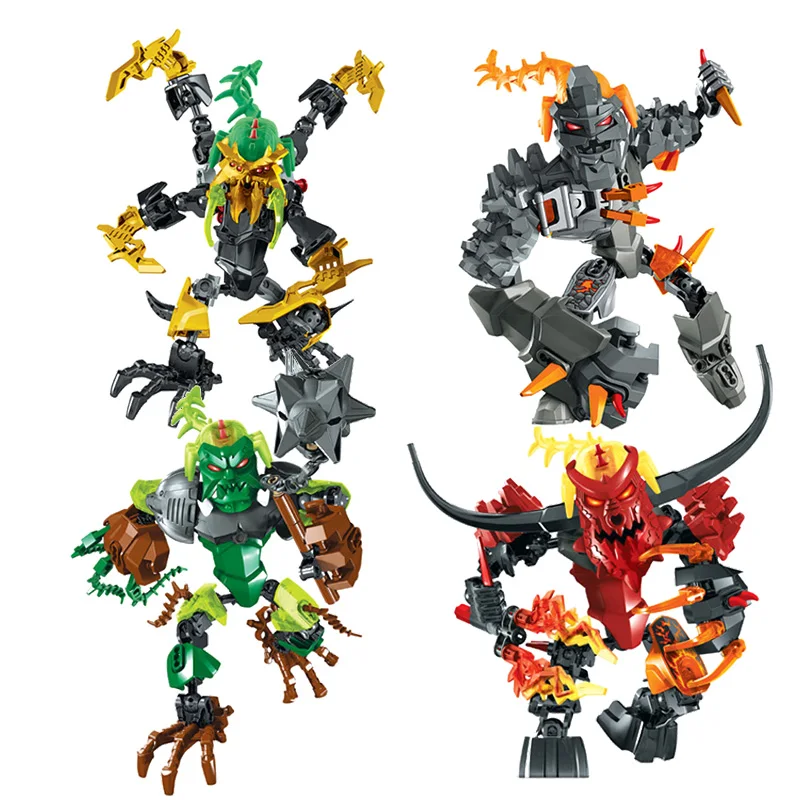 Новинка Bionicle Hero Factory Scarox Bruizer Ogrum Pyrox робот строительный блок кирпичные игрушки для
