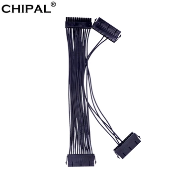 

CHIPAL 50pcs 30CM 3port Molex Power Supply Sync Starter Extender Cable ATX 24Pin Male to Female PSU Adapter For Bitcoin Mining