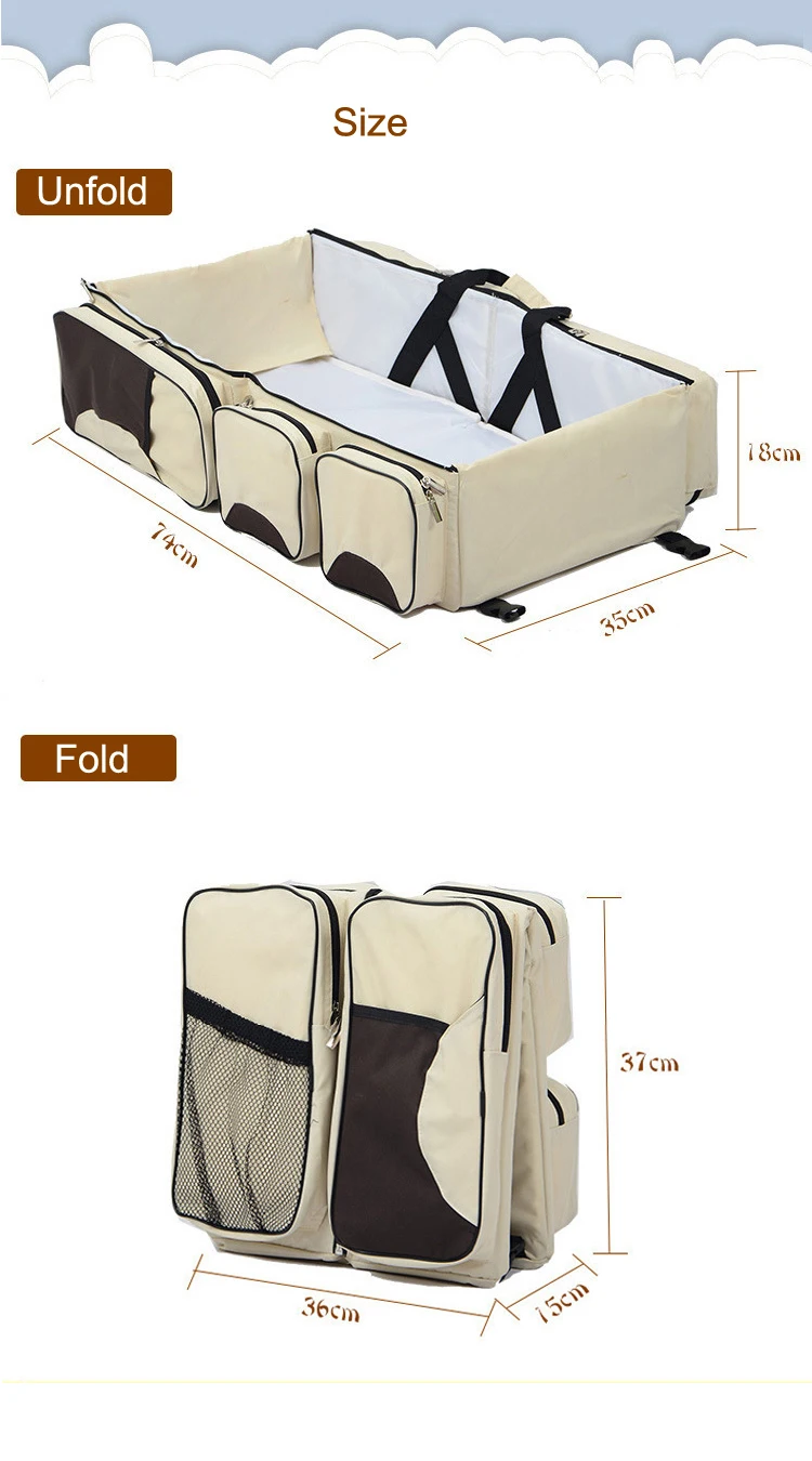Большой Ёмкость ребенка мумии мешок Открытый путешествия Портативный Fodling детская кровать сумка Mochila кормящих сумка Baby Care для ребенка