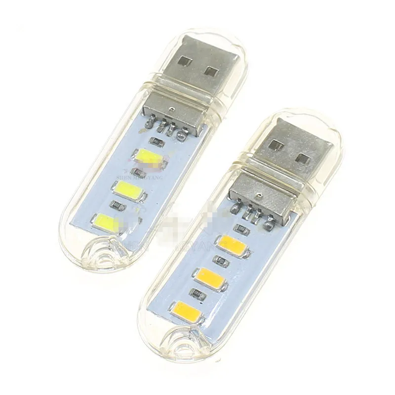 USB Светодиодная лампа для книг 3 светодиода SMD 5 В вход питания белый 5000 6500K теплый