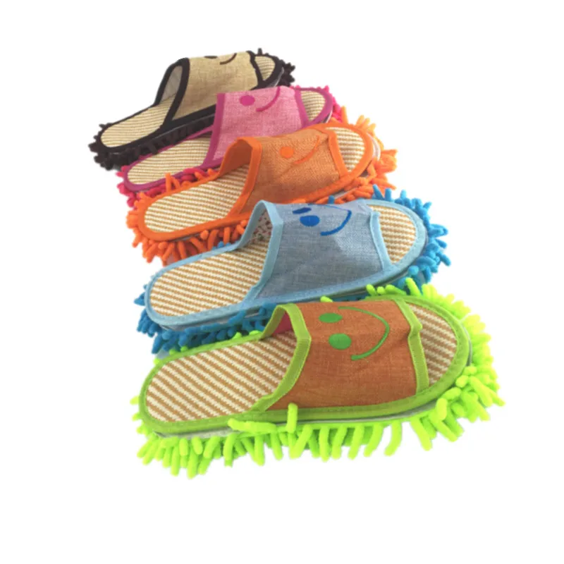

Home Slippers Style Protable Mops Floor ground Cleaning tools Microfiber Chenille Dust Wipe Bedroom Accessories Supplies