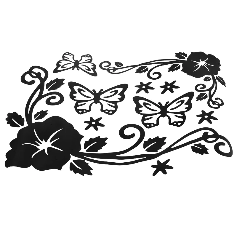 1PC Flower Stickers Window Decorative Glass Door Mirror Wall Sticker