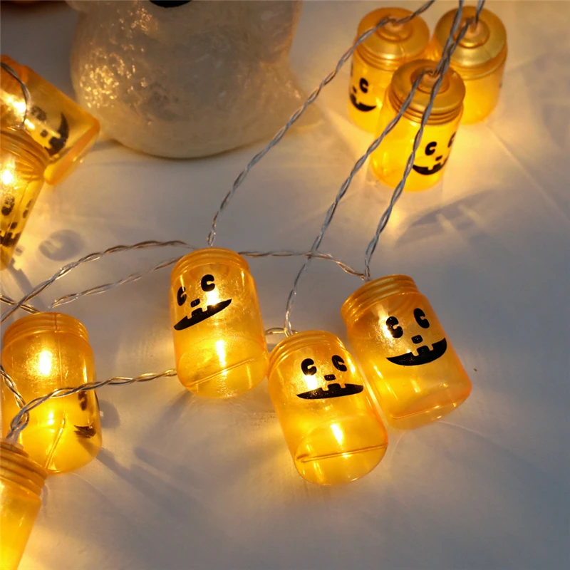 

Pumpkin Ghost Halloween Lanterns Decoration 1M 2M 3M LED String Lights Holiday Christmas Party Garden Hanging Decor Supplies