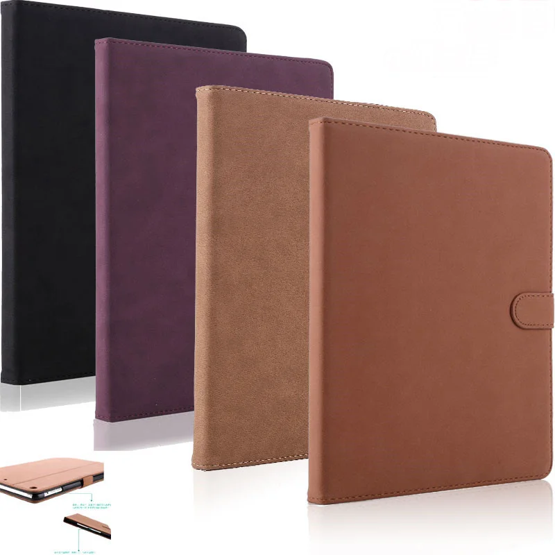 

Retro Ipad 2 3 4 Case Pu Leather Smart Sleep Protection Cover Shockproof Anti-Dust Protective Shell/Skin Solid Colour