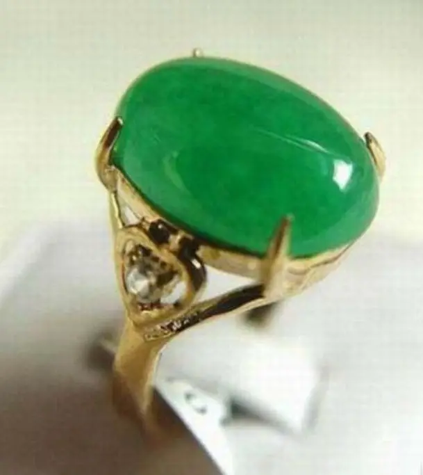 

fine green green jade bead fine jewelry ring(#6,7,8,9,10) free shipping