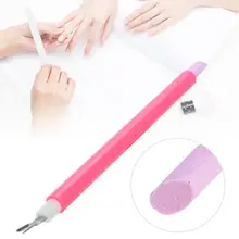 Для ногтей, профессиональная двойная ручка для удаления кутикулы, маникюрный лак, пилочка, инструмент для отшелушивания ногтей