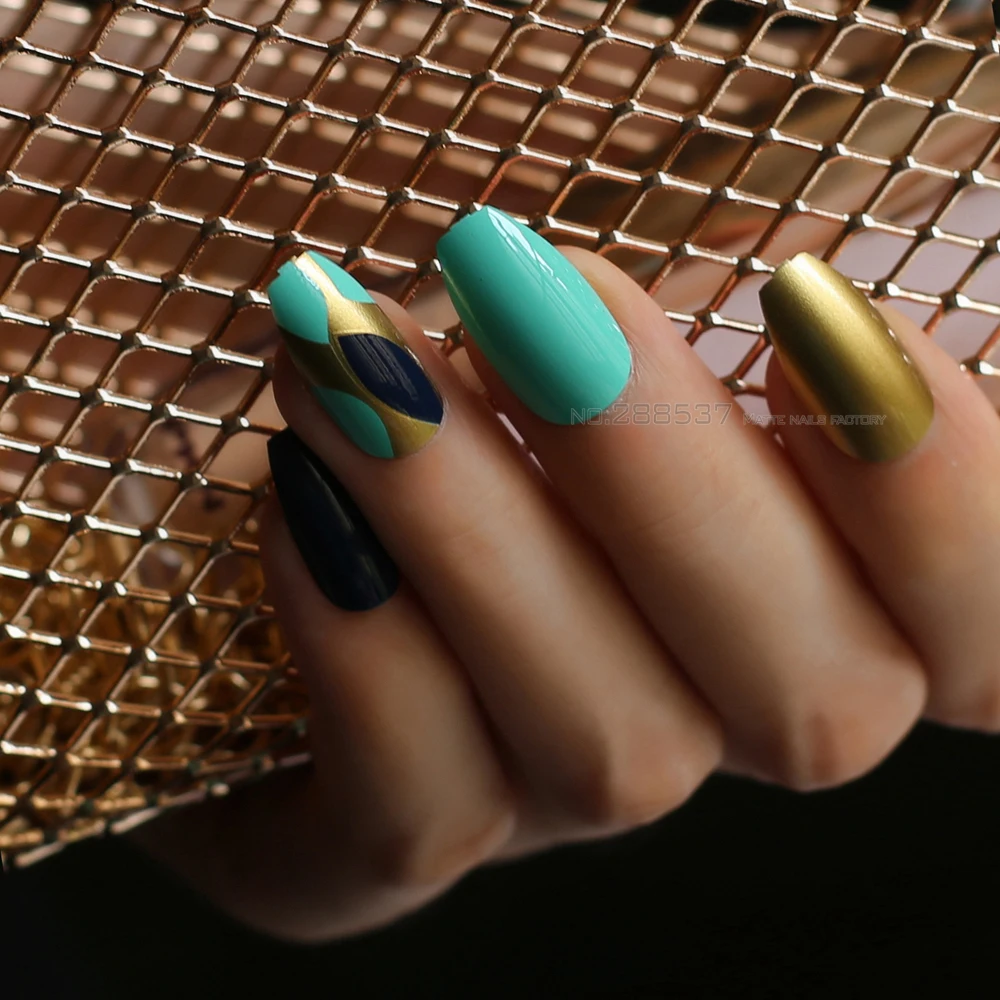 

many shiny Green Ballerina Fake nail coffin nail tips Designs matte Black Flash gradient False nails Burgundy gradient red