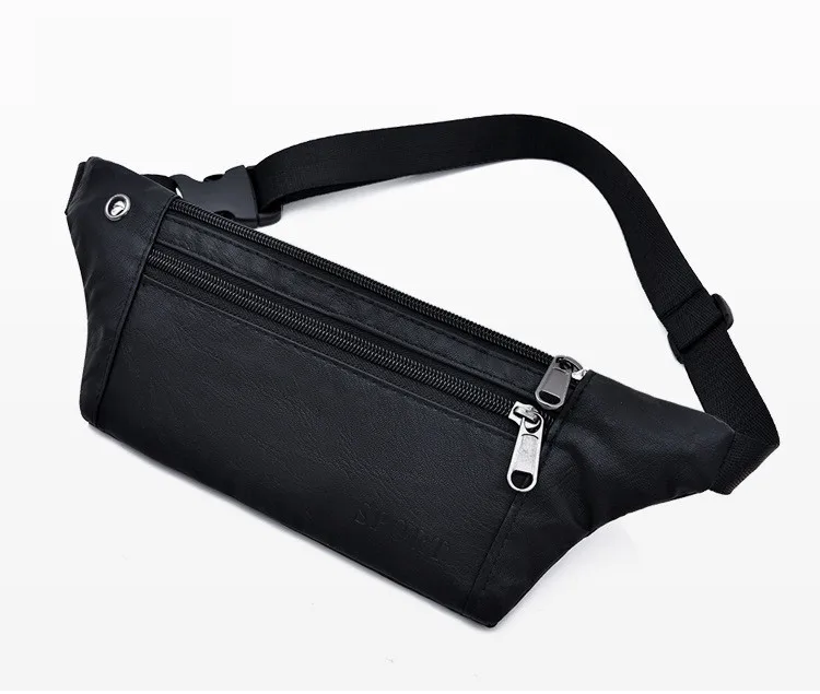 Поясная сумка для мужчин из искусственной кожи поясная сумка модная поясная сумка унисекс сумка для телефона повседневная черная нагрудная сумка для спорта на открытом воздухе поясная сумка
